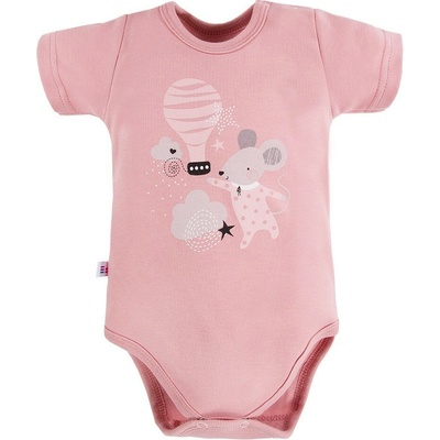 Eevi Body s krátkym rukávom MELLOW ružové