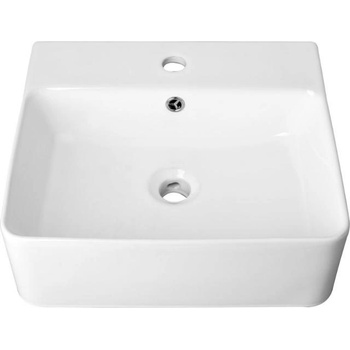 Image 1 of Fala Мивка Troya 52x42 см, Монтаж на плот, Бял санитарен фаянс, С отвор за смесител