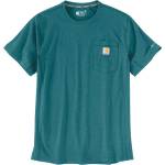 Carhartt Мъжка тениска Carhartt Force Pocket S/S T-Shirt - Harbor Teal Heather (216-5775-1411)