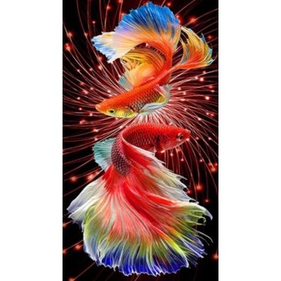 Norimpex - Puzzle Diamant painting: Red fish 30x40cm - 1 - 39 piese