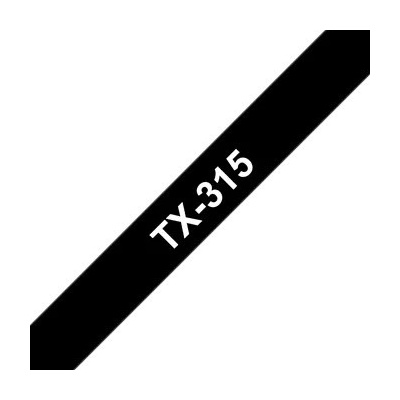 Brother Ламинирана лента Original Brother White on Black TX315 за E105|E110|H100|H101|H105|H110|H111|P300|128|200|1000|1010|1090|1100|11 (TX315)