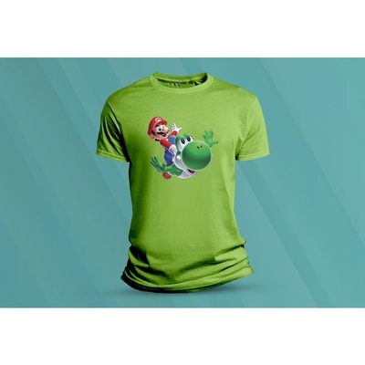 Sandratex dětské bavlněné tričko super mario 3. lime