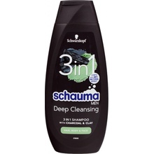 Schauma Men šampón Charcoal & Clay 3 v 1 400 ml