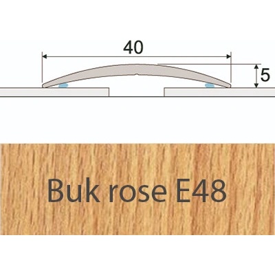 Profil Team přechodový profil Buk rose E48 2,7 m 40mm