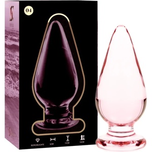  Плъг от боросиликатно стъкло, 11см. - Nebula Glass Pink 4 (D-235930)