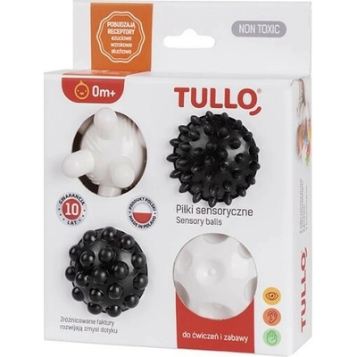 Tullo Senzorické loptičky čiernobiele