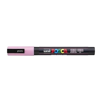 uni Декоративен маркер, 0, 9-1, 3 мм, UNI "Posca PC-3M", светлорозов 284786000 (284786000)