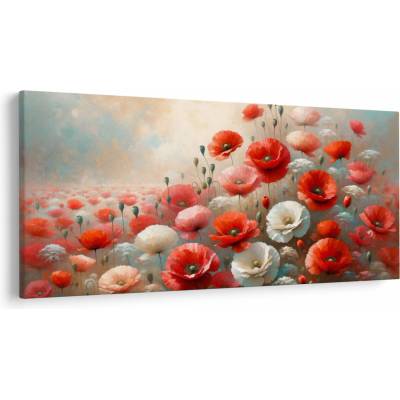 Obraz - Maľba vlčích makov, jednodielne 250x125 cm