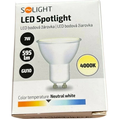 Solight LED žiarovka GU10 7W, 4000K/595lm