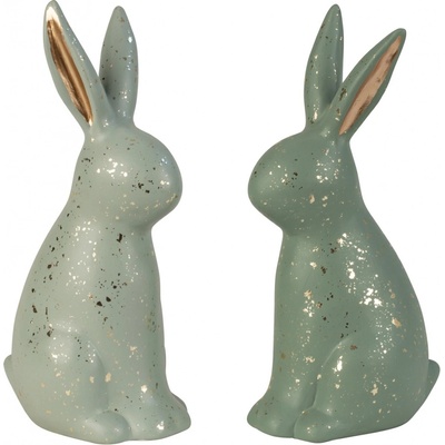 Textilomanie Keramický zajíček GOLD FLECKS 24,5 cm zelený více variant