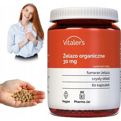 Vitaler's Organické železo 30 mg 60 kapsúl