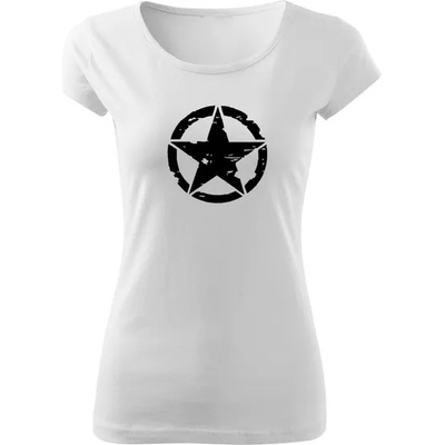DRAGOWA дамска тениска, Звезда, бяла, 150г/м2 (6498)