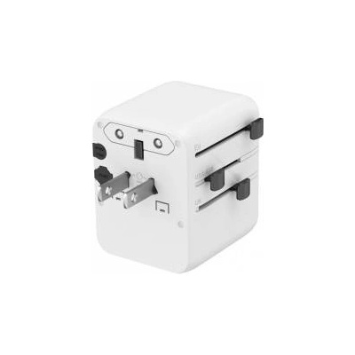 Gembird Universal travel adapter 20W white