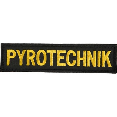 Nášivka PYROTECHNIK - čierna-žltá