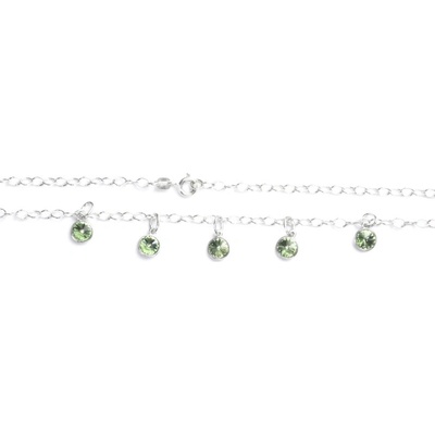 Čištín Stříbrný se Swarovski krystaly chryzolit NH 1336