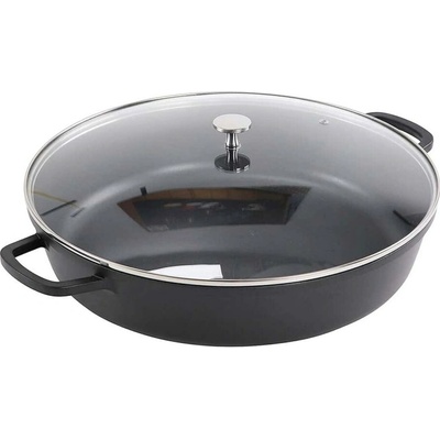 Contacto pánev kulatá se skleněnou poklicí AluChef 40 cm / černá