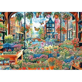 Trefl - Puzzle Flower Shop in Amsterdam - 2 000 piese