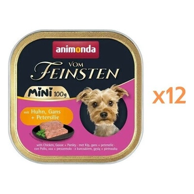 Animonda Vom Feinsten Mini s kuracím mäsom husacím mäsom a petržlenom 12 x 100 g