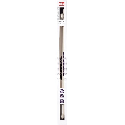 PRYM pletací jehlice ERGO 190413, ergonomické plastové, rovné, 2 kusy, délka 40cm, velikost 10mm