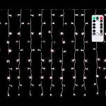 Aigostar - LED външна коледна гирлянда 300xLED/6W/230V/8 режима 3x1m IP44 студено бяло+ДУ (AI2204)