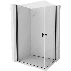 Mexen Mist-B Duo душ кабина отваряща 100 x 85 см, прозрачна, черна - 8A2-100-085-70-00 (8A2-100-085-70-00)