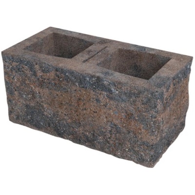DITON Okrasná tvárnice čtyřstranná E 400x200x190 mm cihlovo-černá