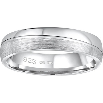 SILVEGO Snubní stříbrný prsten Glamis pro muže i ženy QRD8453M