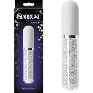  Вибратор, звезден прах, 16, 7см. - Stardust Charm White (NSTOYS0834)