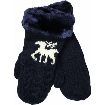 Lund pletené palčáky s flízem tmavě modrá