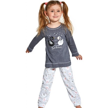 Pyžamo pro holčičky Cornette Labutě E šedá