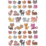 TITANUM Stickers convex cats 42pcs