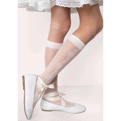 Knittex podkolenky dětské Noemi20 bianco