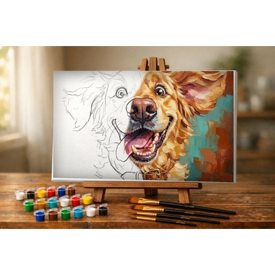 Papilora Maľovanie z vlastnej fotky — karikatúra na plátne - 30x30 cm