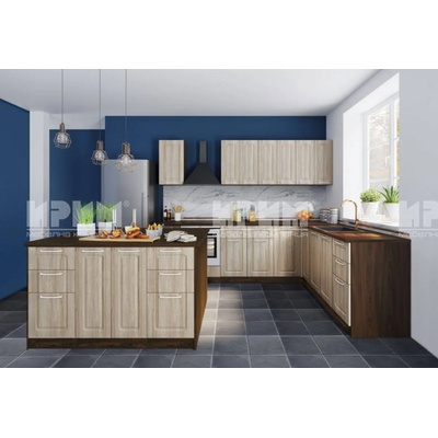 IRIM Ъглова кухня Сити 936 венге / МДФ дъб сонома с термоплот