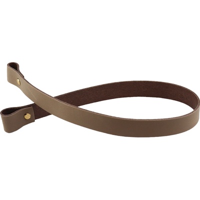 Pro Háčkování Sada kožený popruh 62 cm š. 2 cm bílá káva s nýtkem zlatý