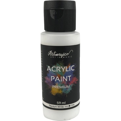 Artmagico akrylové barvy Premium 59 ml Titanium White – Zboží Dáma