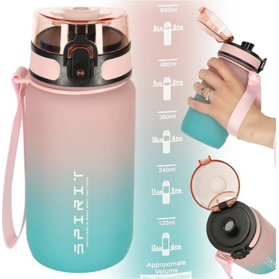 KIK Láhev na vodu 600 ml Pink-Blue
