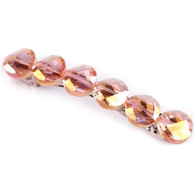 Francouzská spona do vlasů Varianta: 2 crystal rose patina AB, Balení: 1 ks