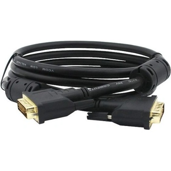 VCOM Кабел VCom, CG441GD, DVI 24+1 Dual Link мъжко - DVI 24+1 Dual Link мъжко, 2 m, С 2 ферита, Черен (CG441GD-2m)