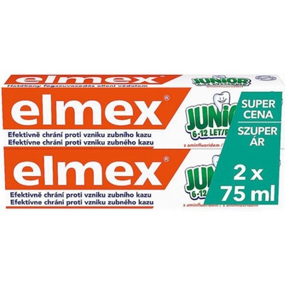 Colgate Palmolive Elmex Junior detská zubná pasta 2 x 75 ml