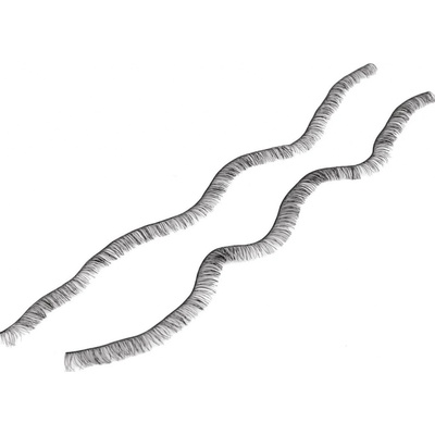 Prima-obchod Dekorační polotovar řasy, barva 4 (8 mm) černá