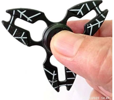Fidget spinner kovový, Crab černý