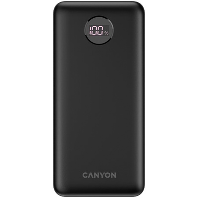 CANYON Power bank Canyon PB-2002 LED 20000 mAh PD 20W QC 3.0 Black (CNE-CPB2002B) (CNE-CPB2002B)