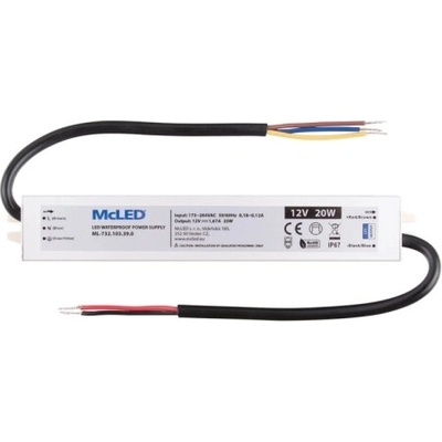 McLED LED transformátor napěťový 12V/24W ML-732.100.45.0, IP67, hliníkový