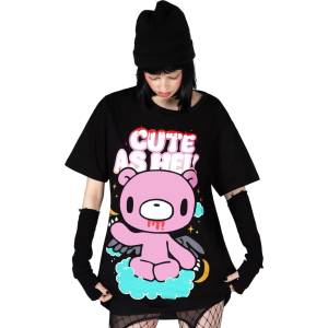 KILLSTAR тениска (унисекс) KILLSTAR x GLOOMY the Naughty Grizzly - Cute As Hell - черно - KSRA010691