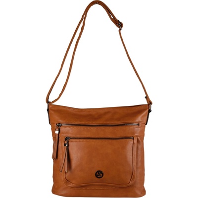 CATIA dámska crossbody koženková kabelka Svetlohnedá
