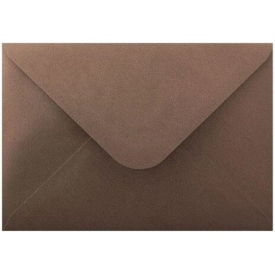 Obálka C6 11,2x15,8 cm metalická s ražbou, hnědá