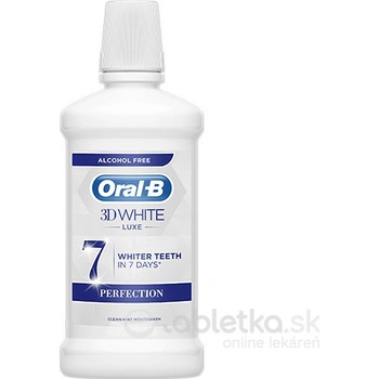 Oral-B 3D White Luxe Perfection Ústna Voda bez alkoholu 500 ml