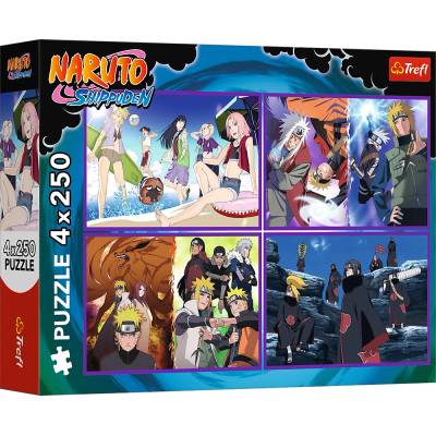 Trefl - Puzzle 4x250 The Adventures of Naruto Uzumaki - 250 piese
