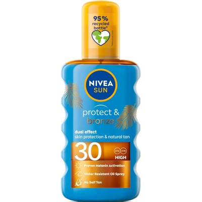 Nivea Sun Слънцезащитно олио Protect & Bronze, SPF30, 200 ml